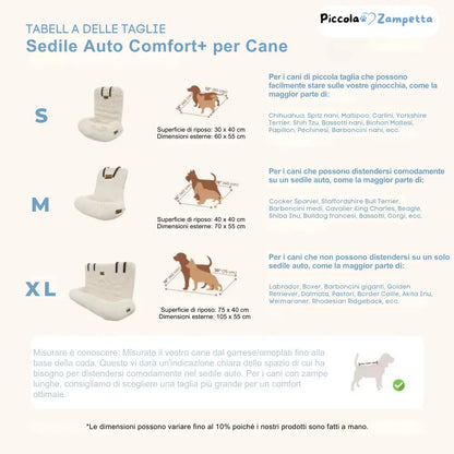 Sedile Auto Comfort+ per Cane