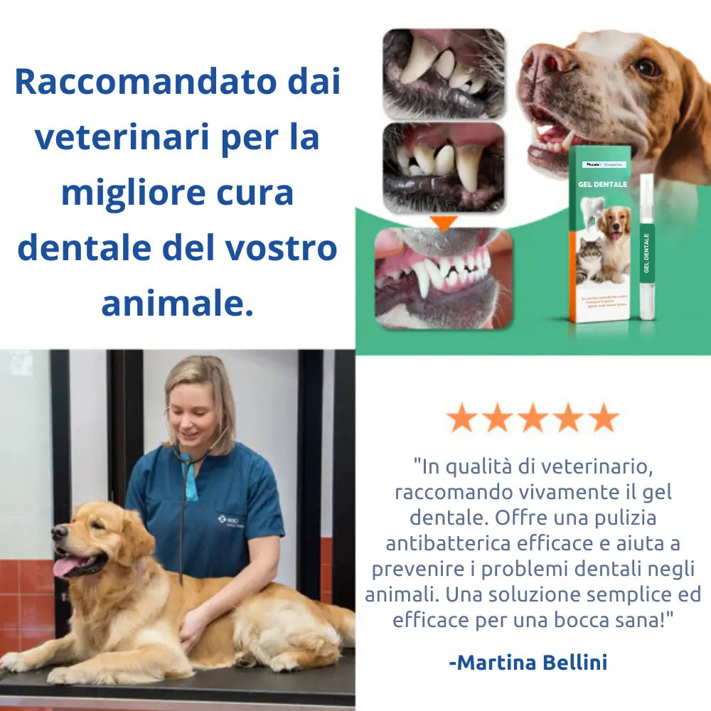 Gel Dentale Professionale per Animali