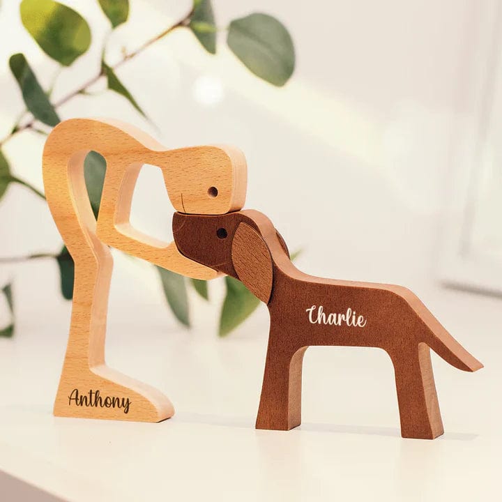 Statuetta in legno personalizzata - Passione canina